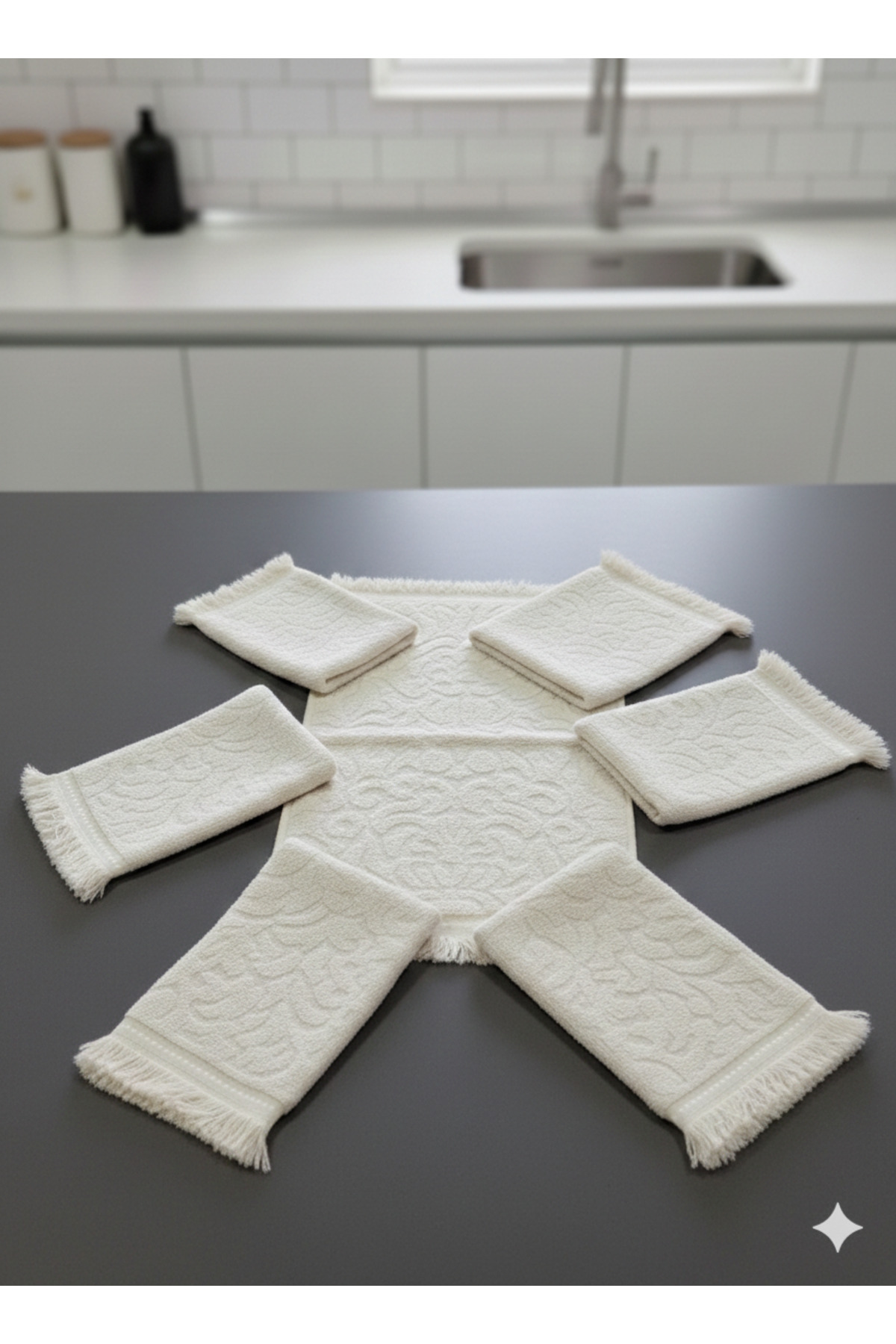 12 X CREAM 30*50 CM COTTON KITCHEN TOWELS HAND TOWELS & DRYING CLOTHS