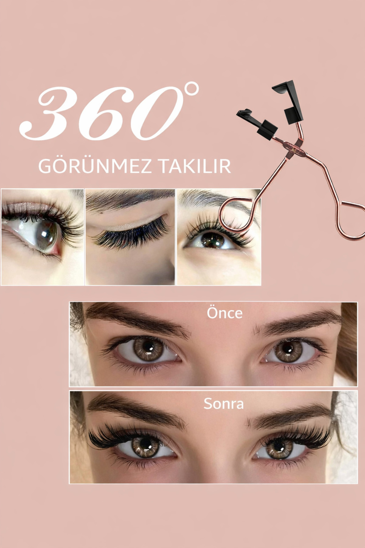 ابزار اکستنشن مژه مغناطیسی / زاویه 360 درجه / نگهدارنده استیل ضد زنگ طلایی لوکس — ALR-MGNTK-GLD — تصویر 7 از 9