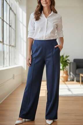 H&D DÜNYASI SÜET ÇİMALI BOL PAÇA PANTOLON