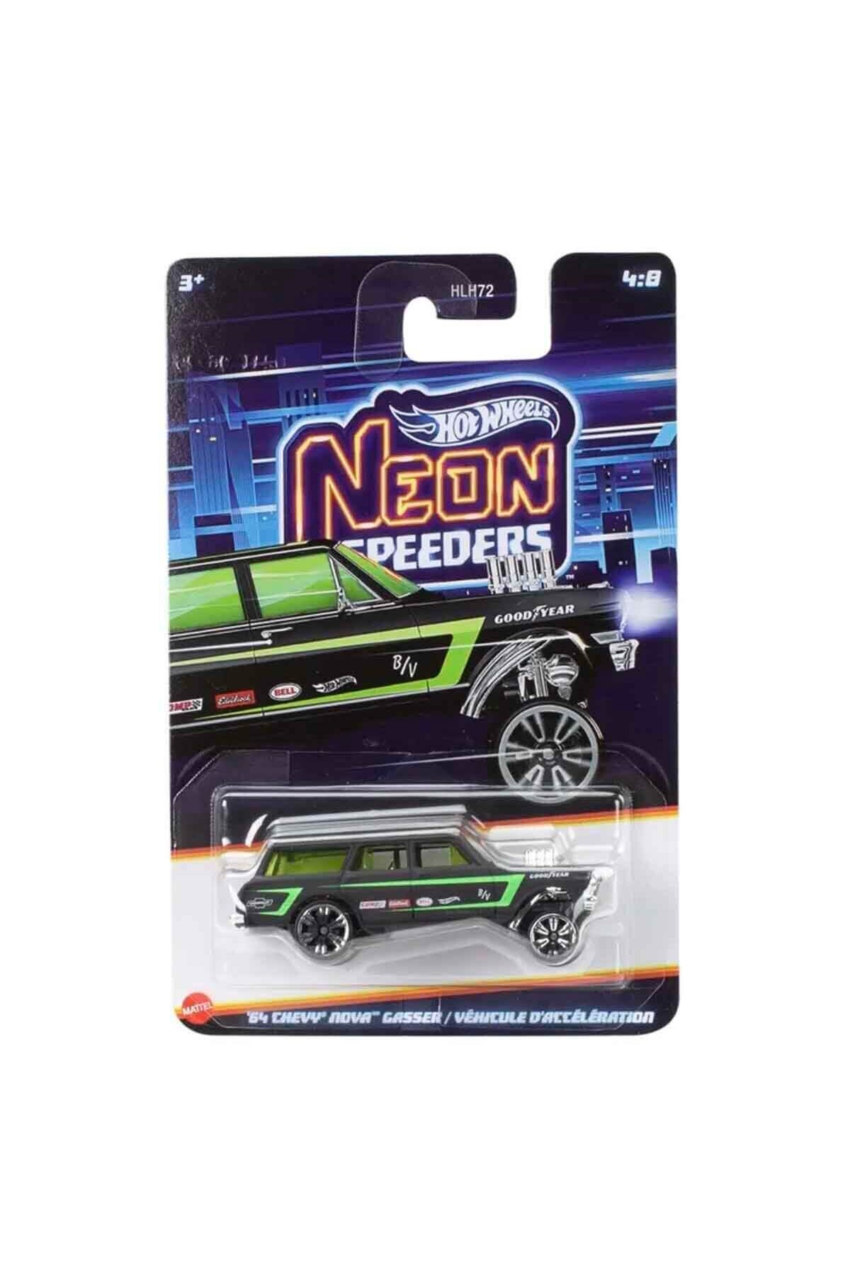 HOT WHEELS Neon Speeder Arabalar 64 Chevy Nova Gasser JKX96 - Fiyatı