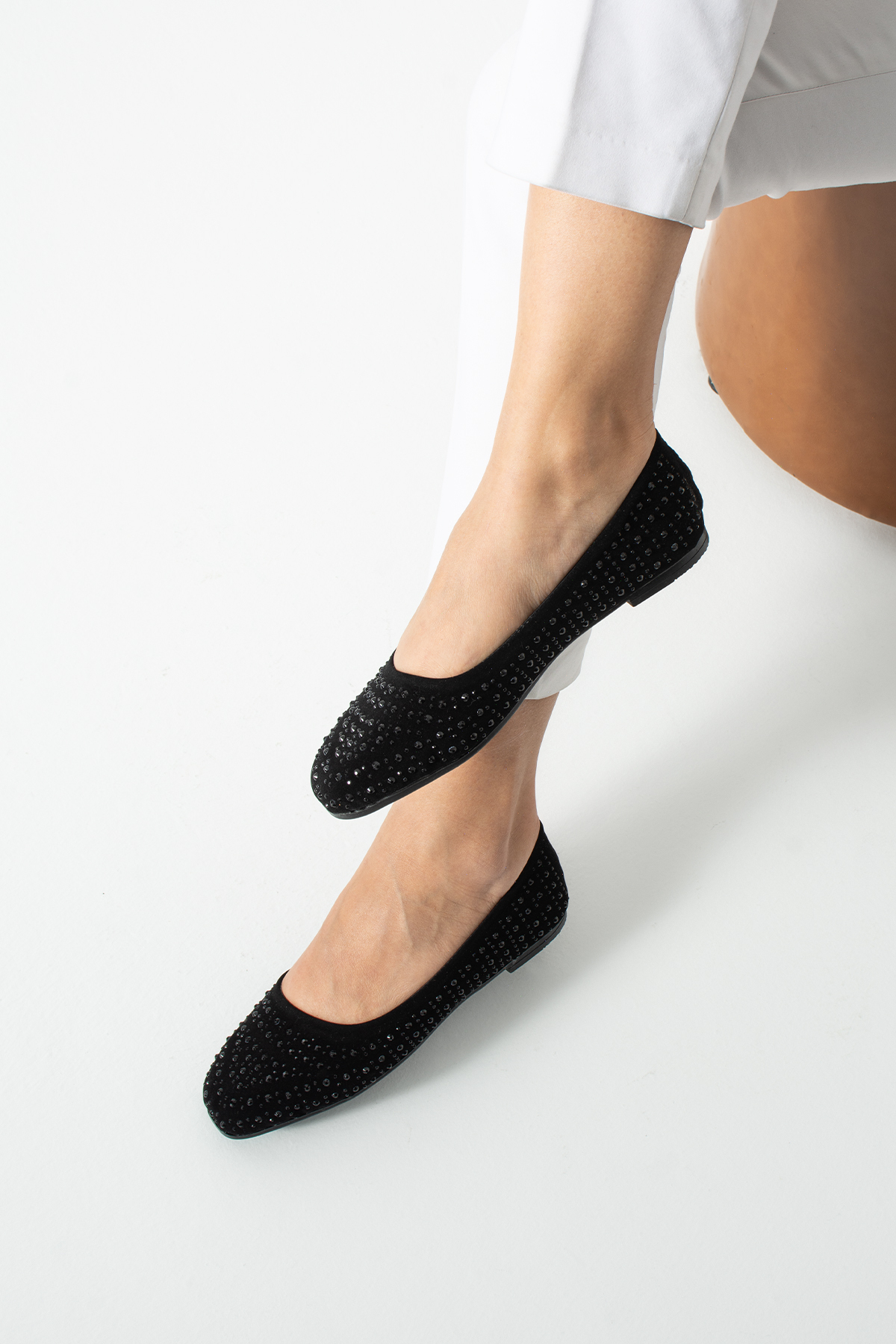 star shoes  Kadın Baretli Taşlı Günlük Babet Ayakkabı - Görsel 3