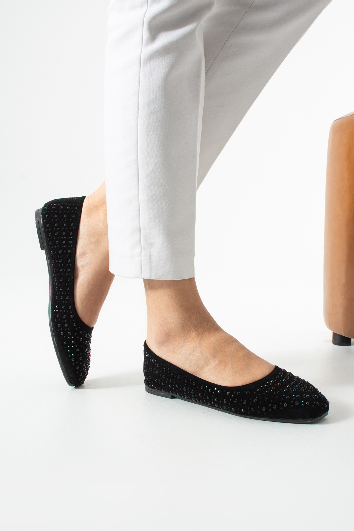 star shoes  Kadın Baretli Taşlı Günlük Babet Ayakkabı - Görsel 2