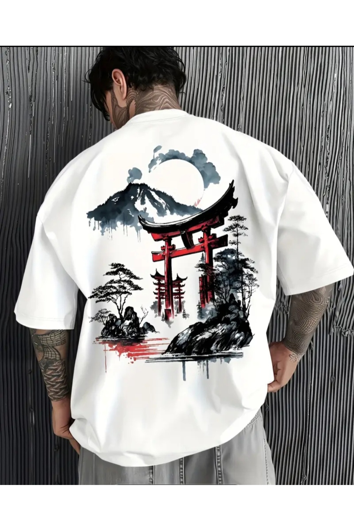 ORVIO Group Japon tarzı, Oversize tişört, Erkek tişört, Unisex tişört, Baskılı tişört, Sokak modası, Grafik