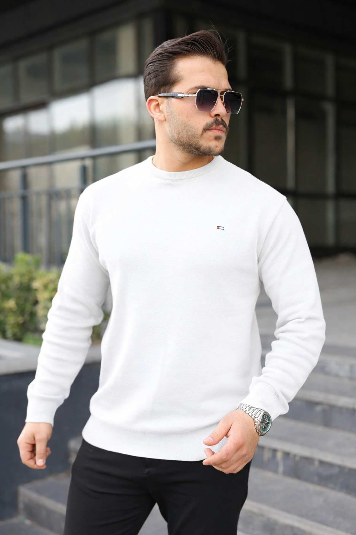 WOWA COMPANY  Sıfır Yaka Triko Kazak - Görsel 4