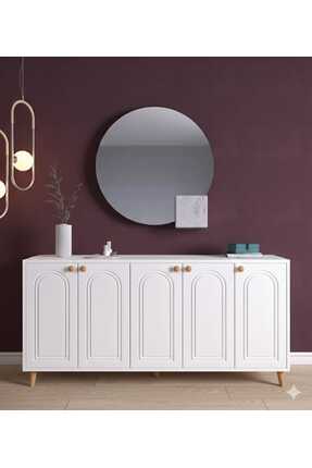 FUHO Maria Bohem Konsol Beyaz Mdf Kapak