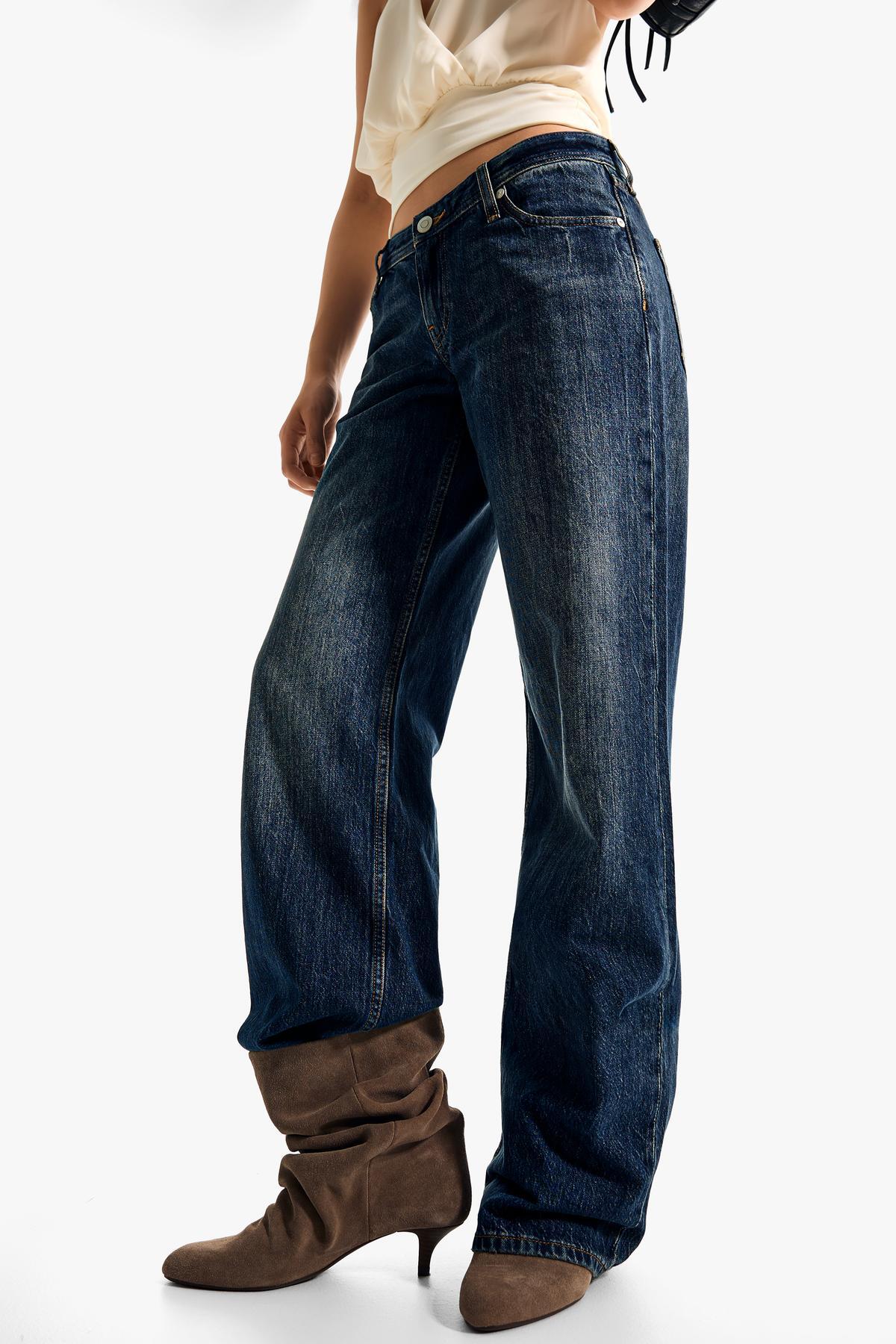 Bershka  straight fit düşük bel jean - Görsel 3