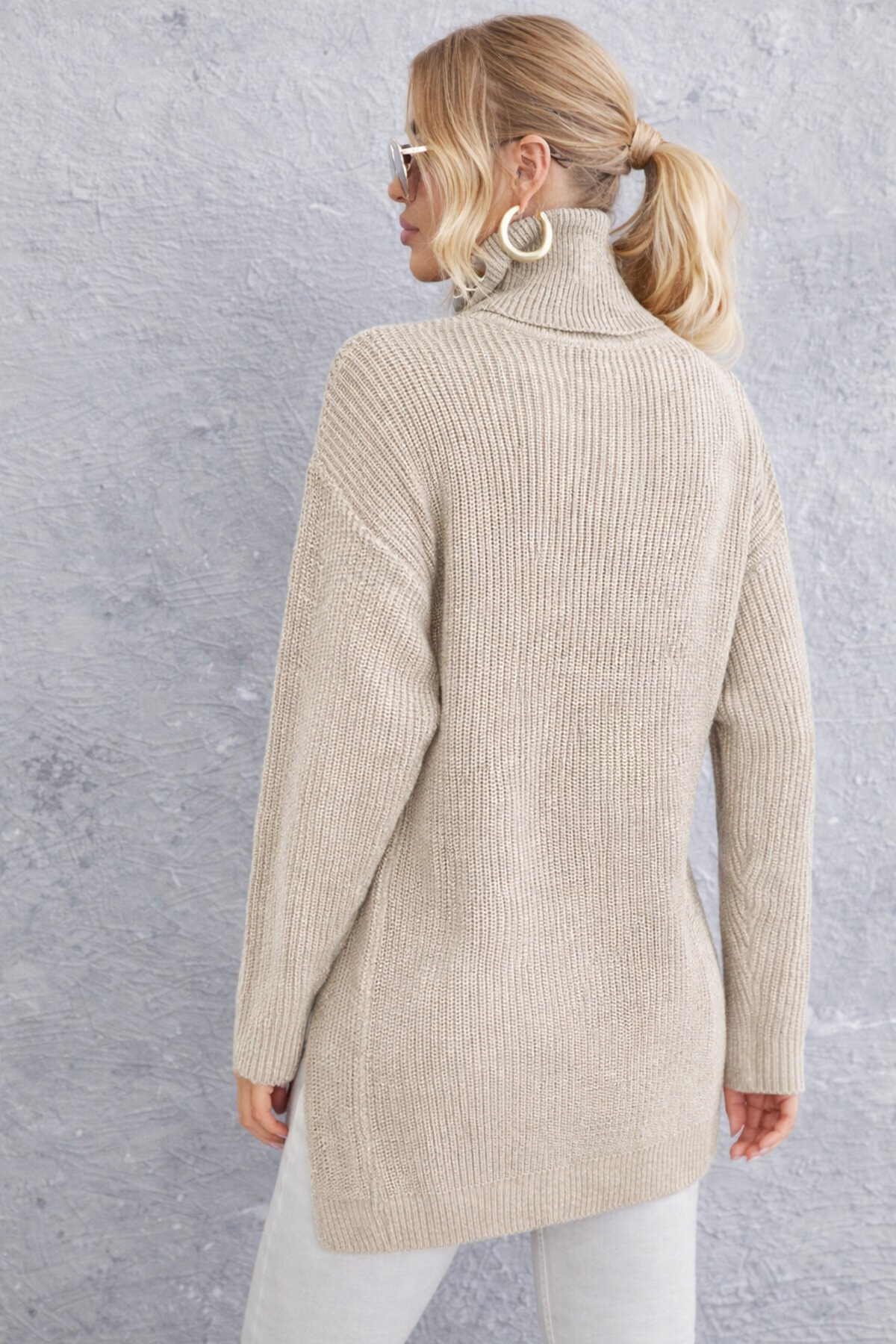 TOFİX textile  Trıko boğazlı yırtmaç tunik s beden - Görsel 4
