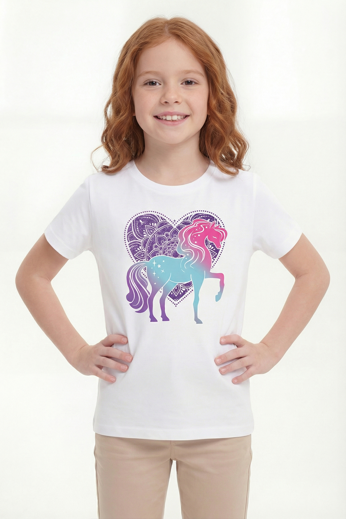 Printed Girl Short Sleeve T-Shirt B13