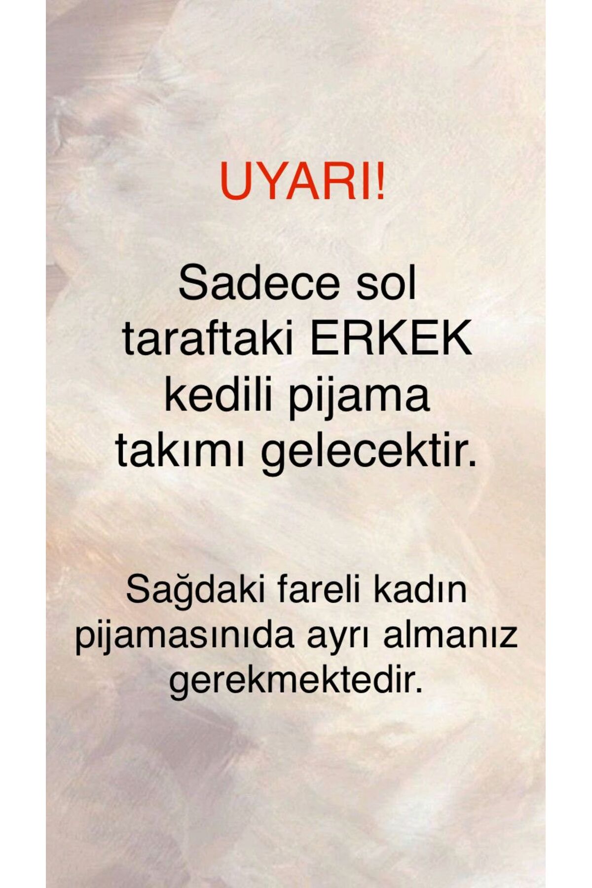 MH Moony Homewears  ERKEK Tekli Kedicik Pijama (Çift Pijamasının Erkeği) - Görsel 2