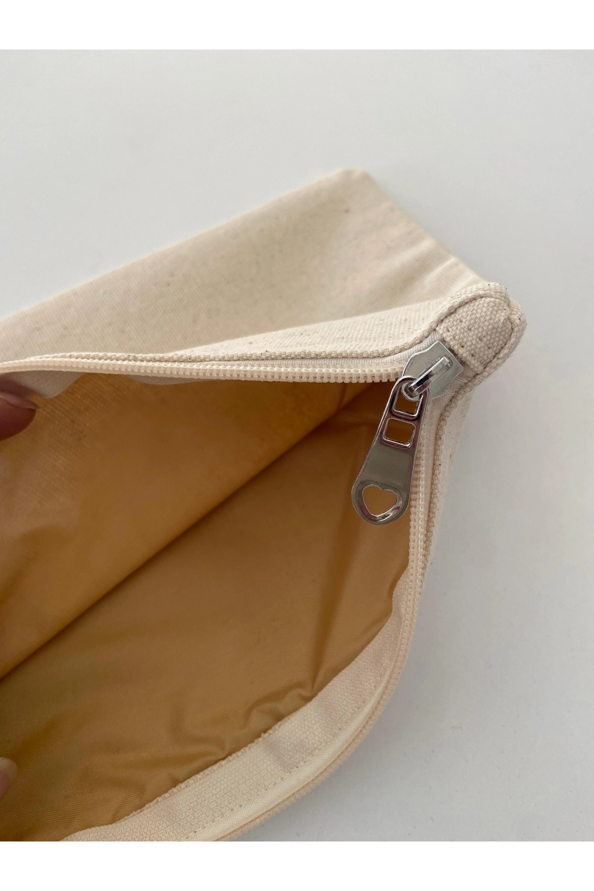 ETİFA Kanvas Clutch Çanta Astarlı Günlük Kullanım Kadın El Çantası görsel 4
