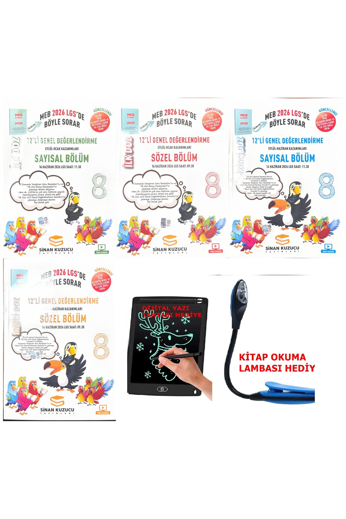 グラトリ DVD 2枚セット SİNAN KUZUCU YAYINLARI 2026 Müfredat 8 Sınıf LGS Sayısal Ve Sözel