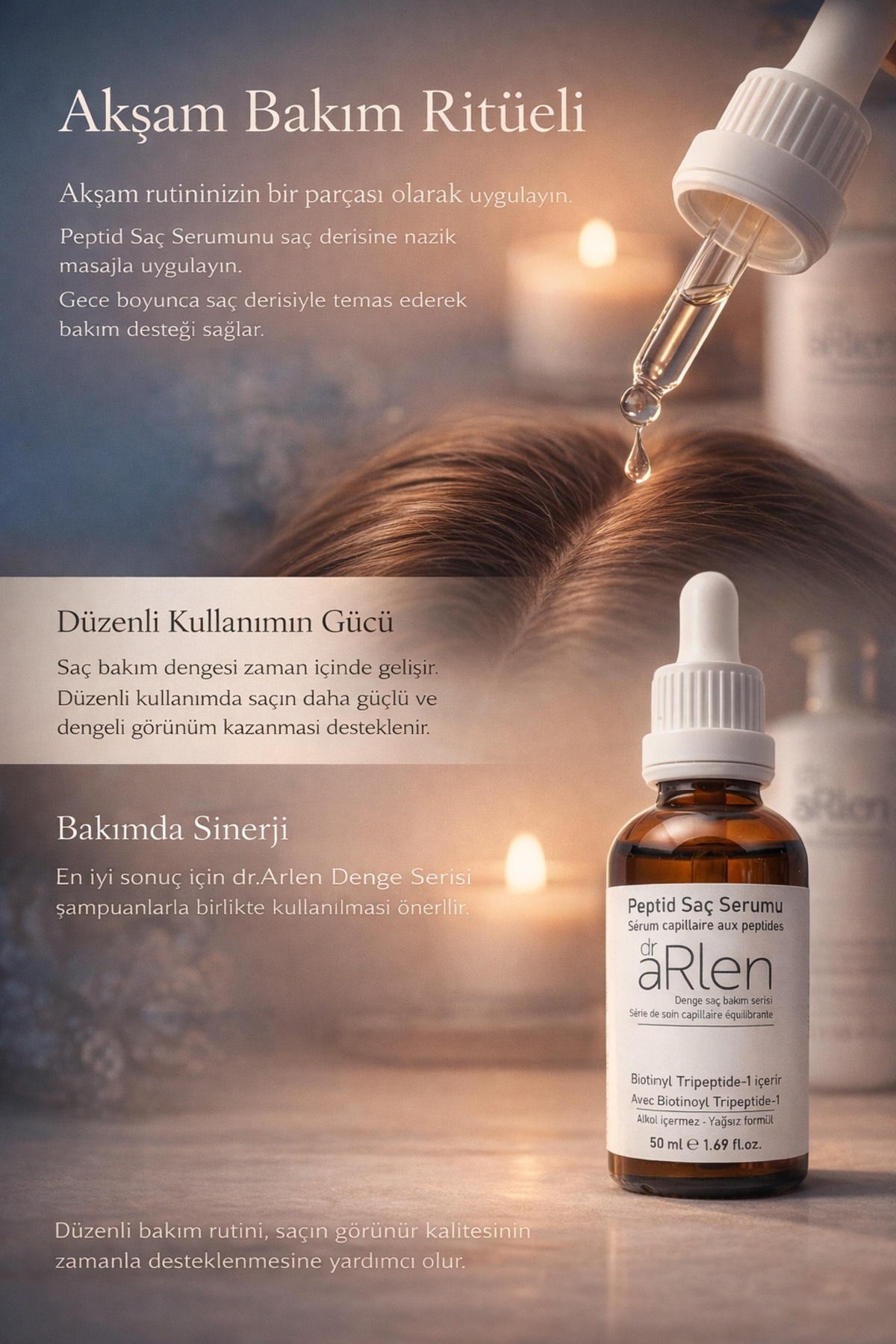 dr Denge Serisi - Peptid Saç Serumu 50 ml — 2543S — تصویر 7 از 8