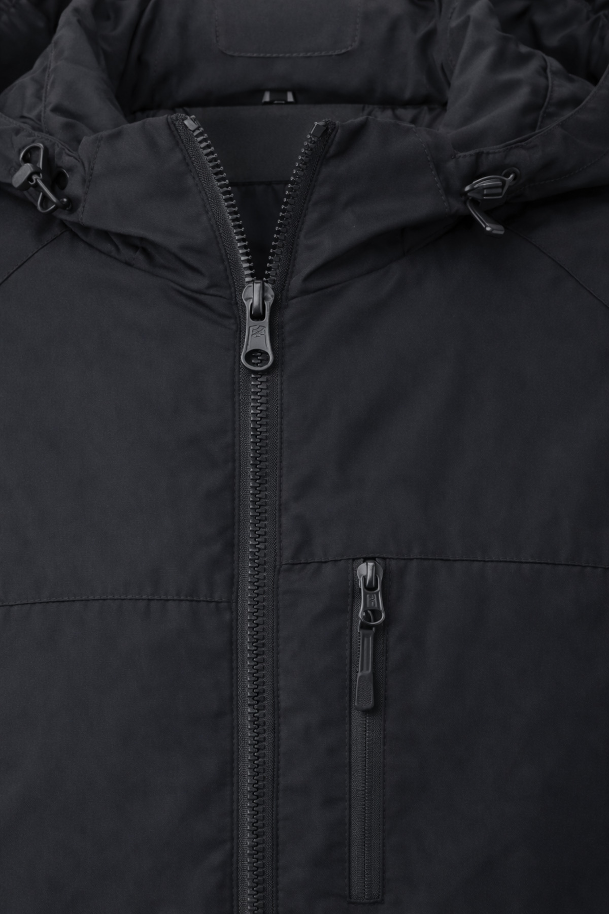 DAMGA JEANS  Erkek Relax Fit Cepli Astarlı Siyah Yağmurluk - Görsel 3