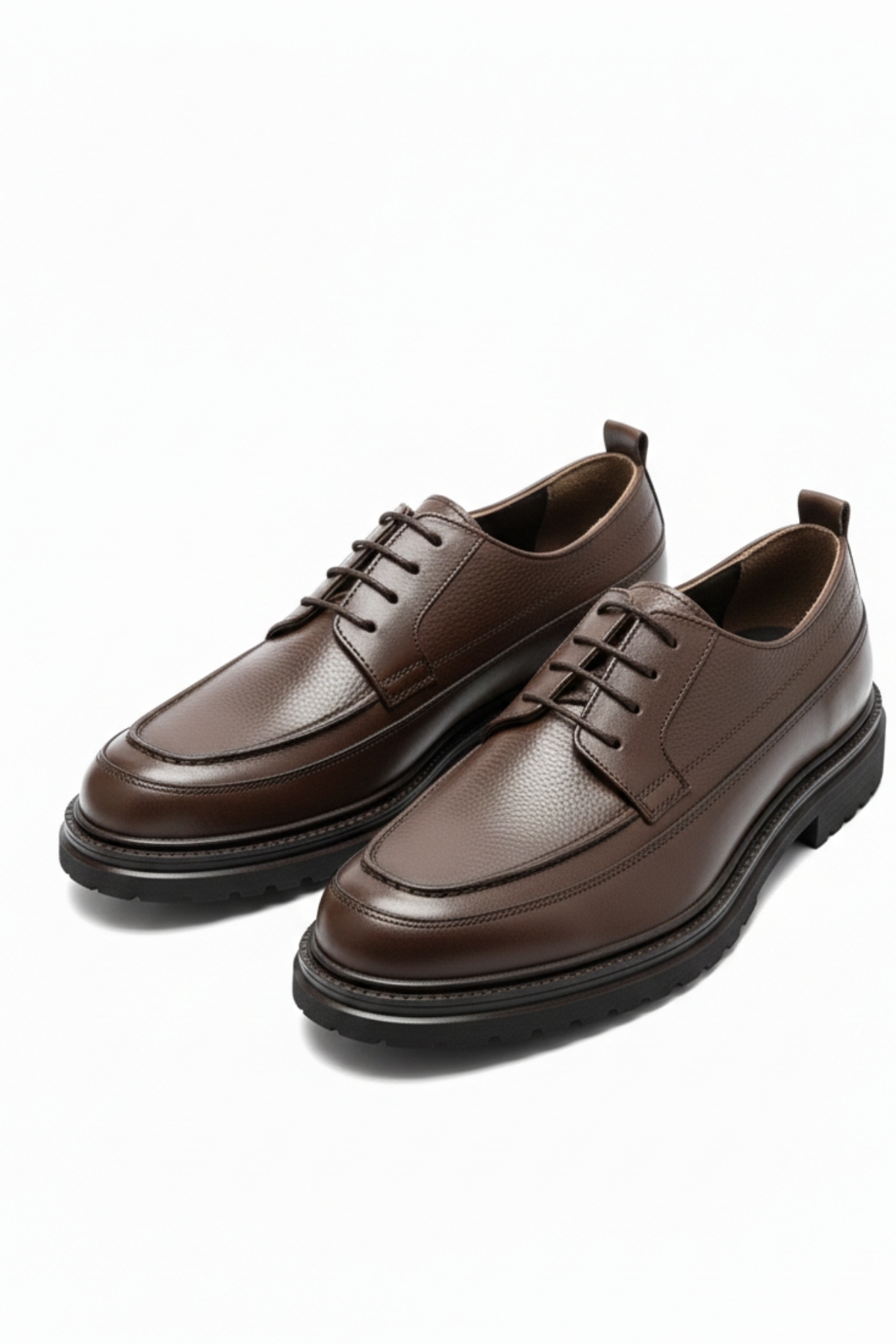 Genuine Leather Brown Casual Casual Men's Classic Shoes LUASS28AL0050