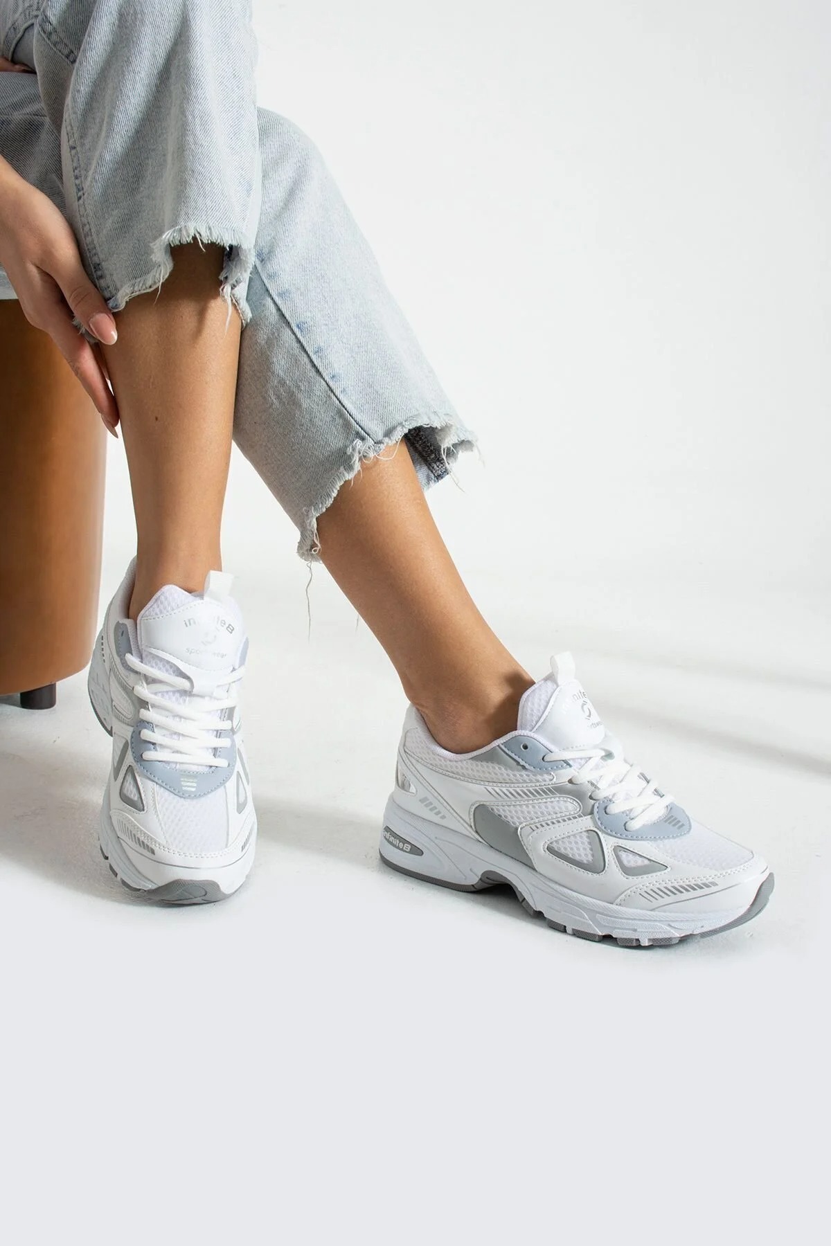 İNFİNİTE  Unisex Kadın Erkek Ortopedik Triko Spor Ayakkabı Sneaker İNF-531 - Görsel 4