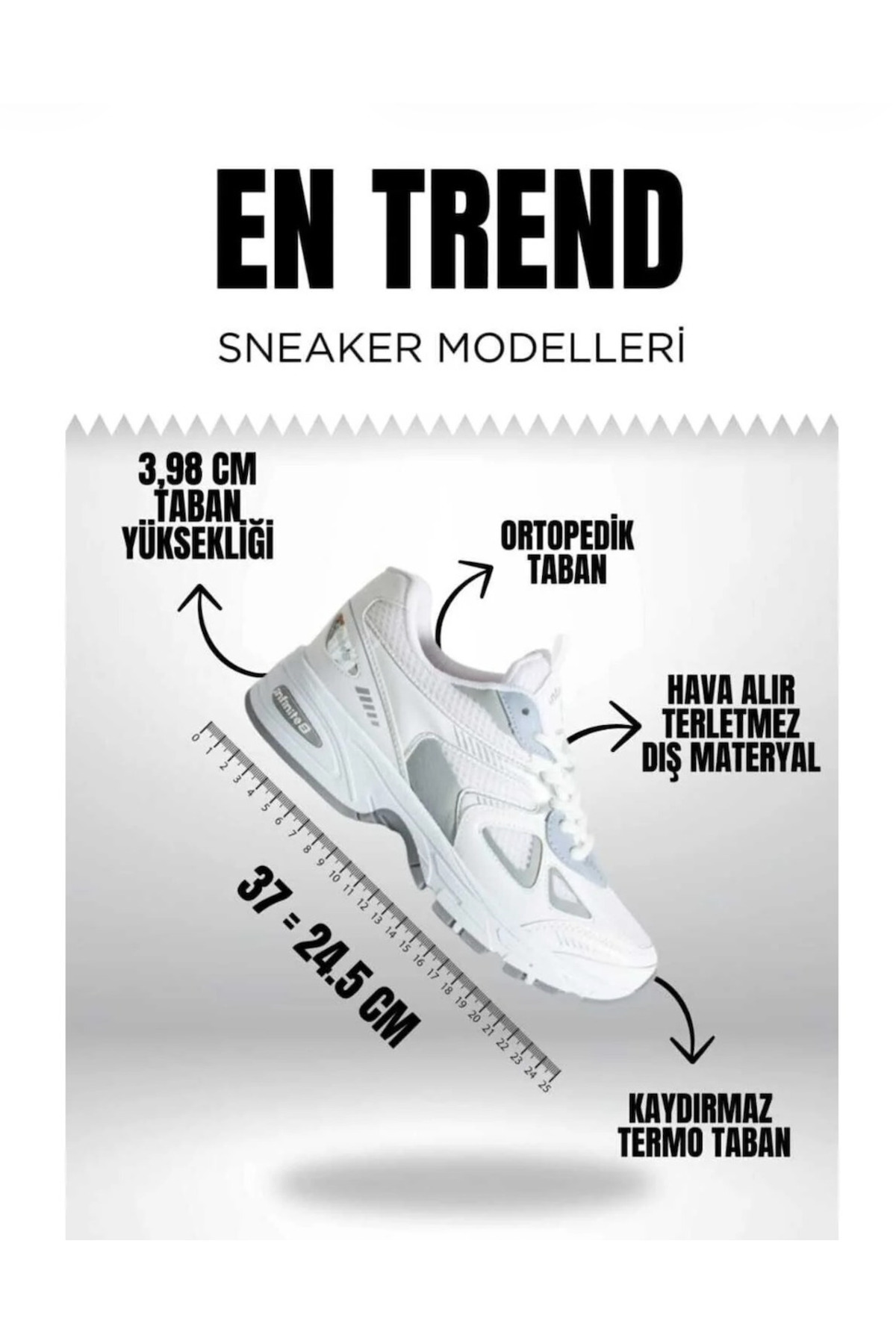 İNFİNİTE  Unisex Kadın Erkek Ortopedik Triko Spor Ayakkabı Sneaker İNF-531 - Görsel 5