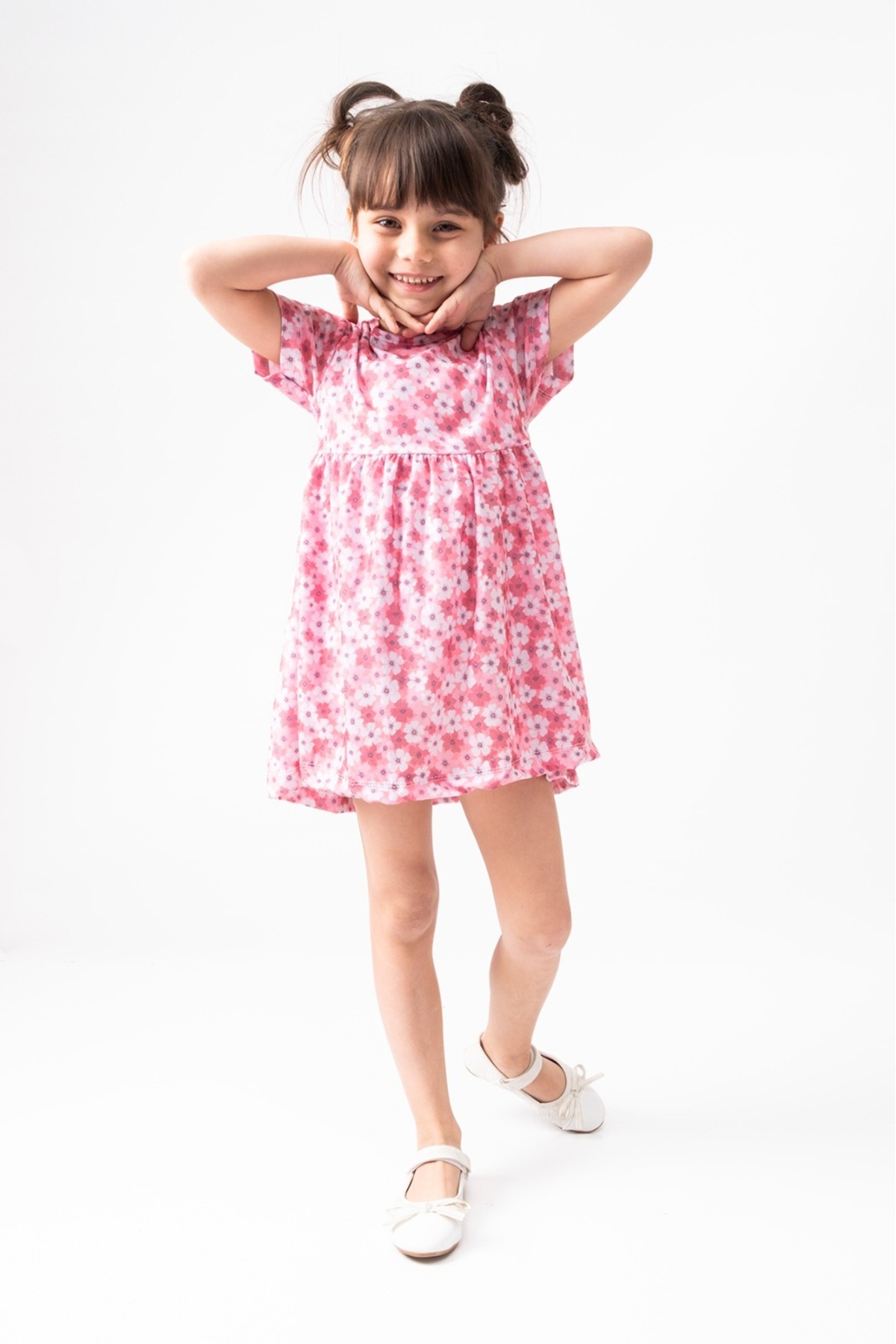 ruhaay YAZLIK KISA KOL KIZ ÇOCUK BASKILI ELBİSE fotoğrafı 2 (önizleme)