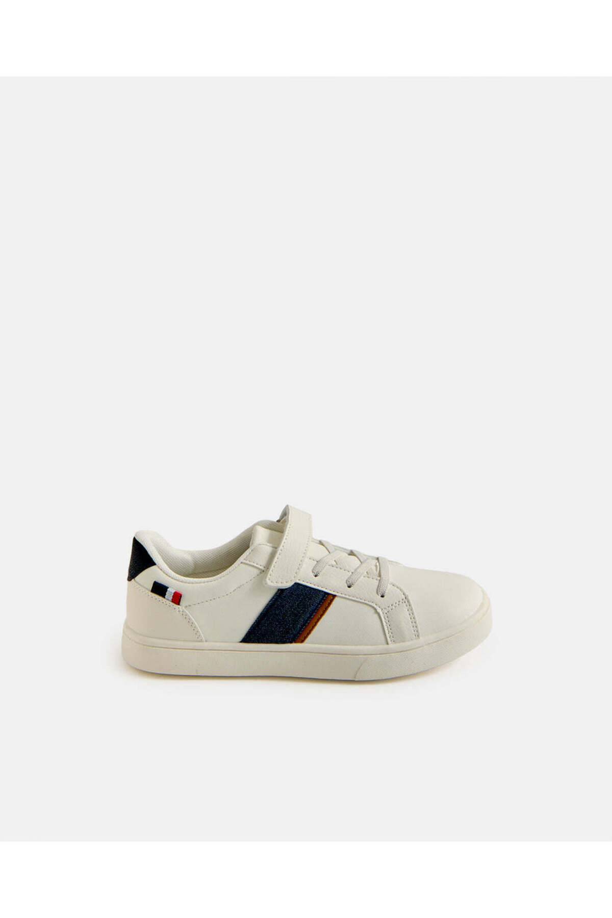 REDTAG Boys White Material Block Sneakers