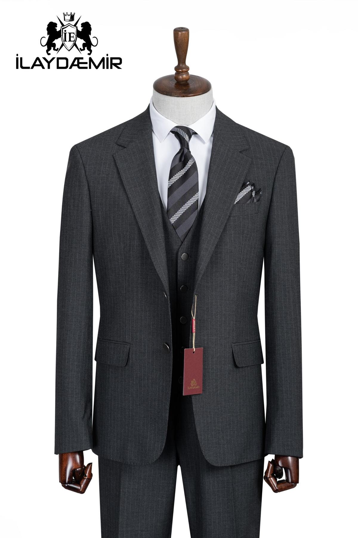 ilayda emir Slim Fit, 3 Piece Suit, Men's Classic Vest, Premium Fabric, Office and Special Occasion Suit