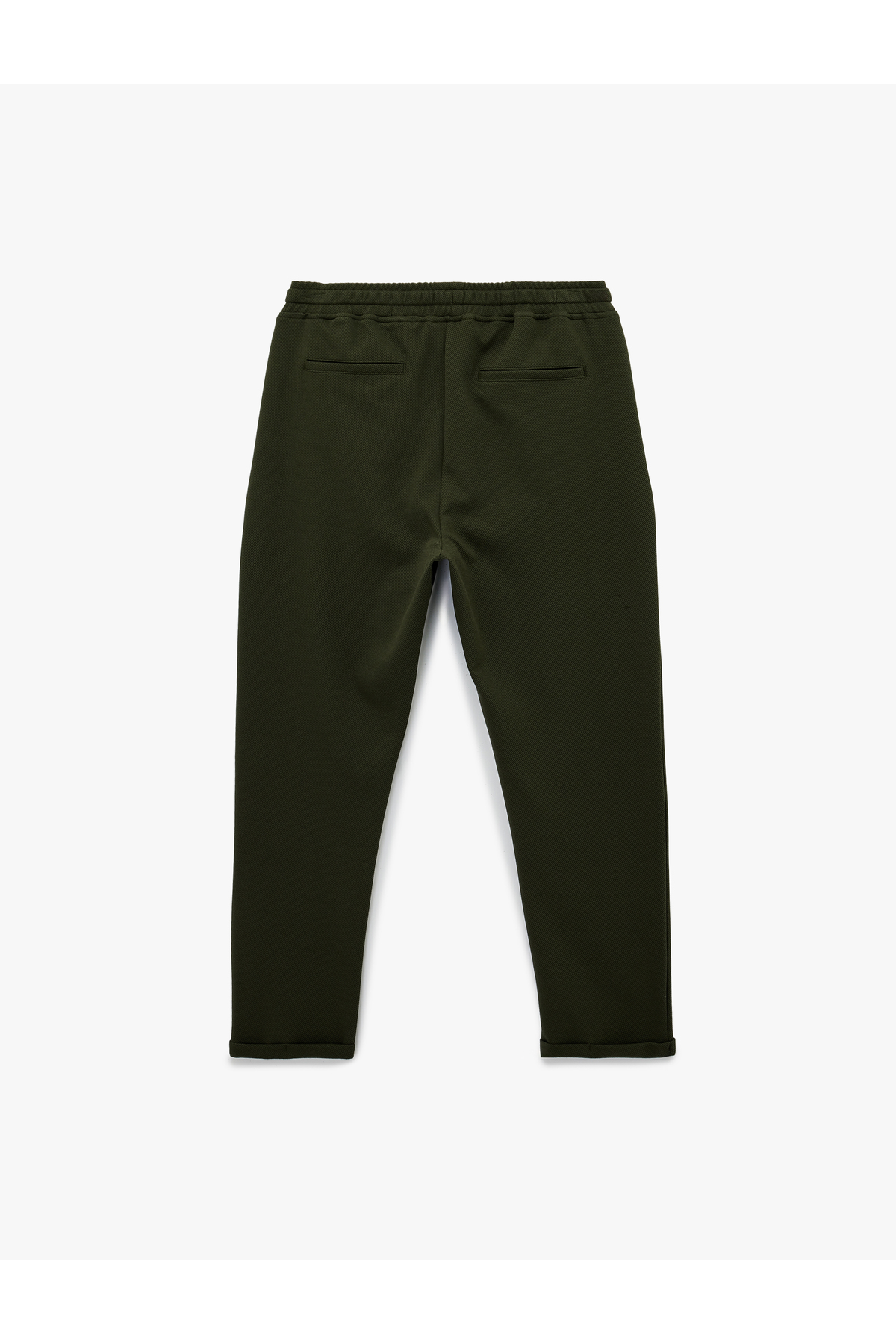 Straight Fit Cepli Duble Paça Beli Bağcıklı Pantolon — سبز 6SAM40012HK — تصویر 4 از 5