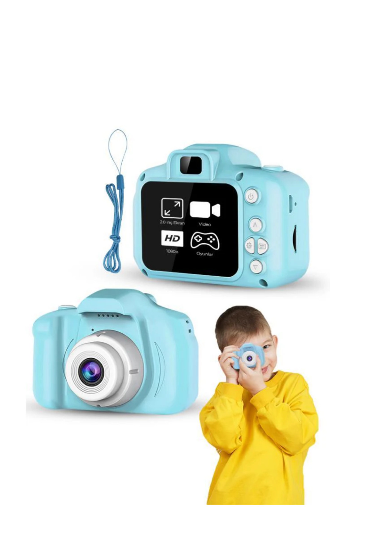 Kaliteyi Bul Mavi HD Taşınabilir Mini Dijital Kamera Video ve Fotoğraf Kayıt Özellikli fotoğrafı 3 (önizleme)