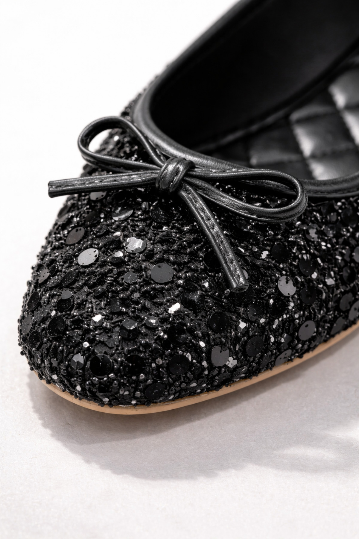 Aybar  Pullu Simli Fiyonklu Kadın Şık Günlük Babet - Görsel 6