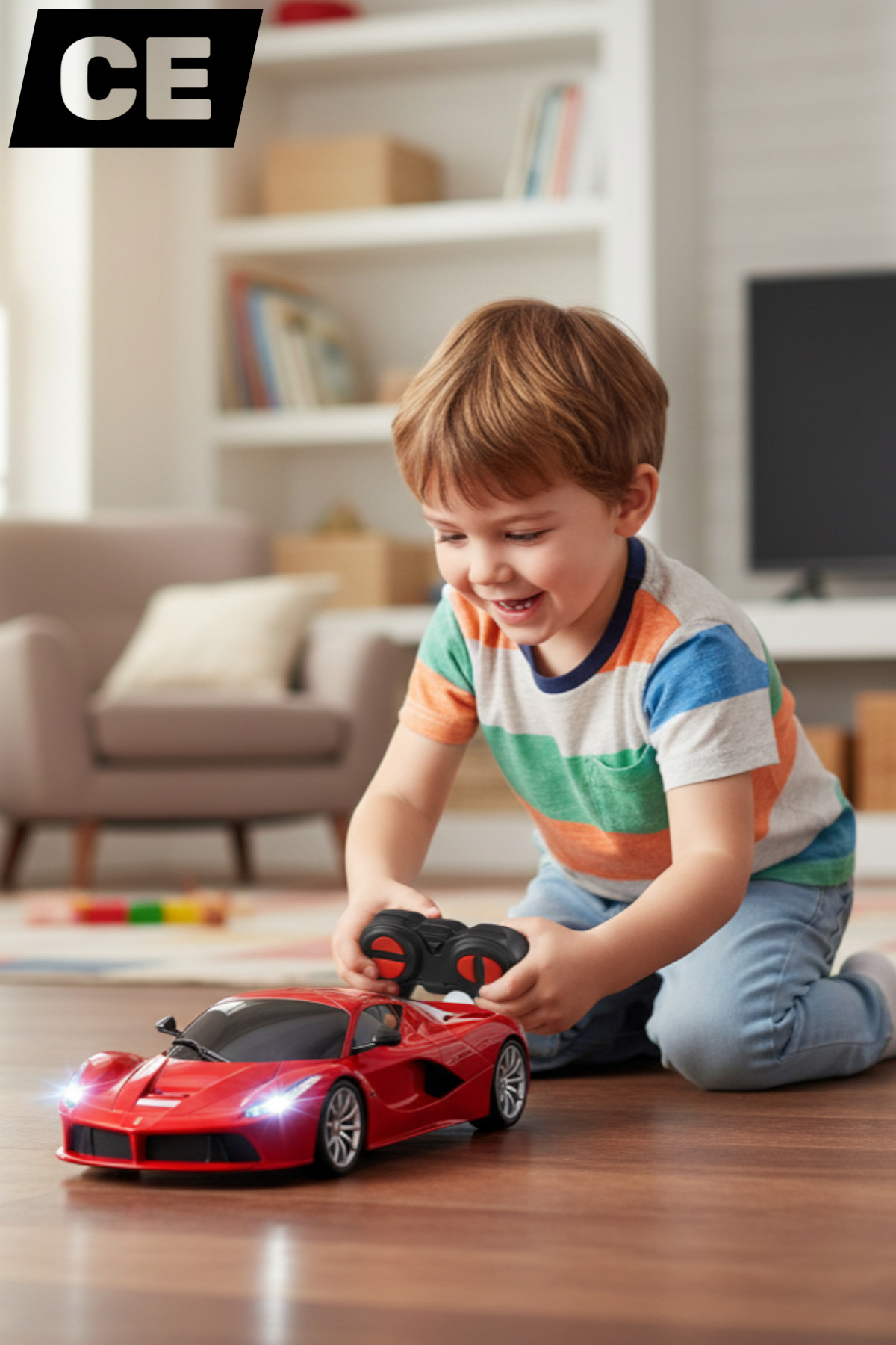 YILDIRIM OYUNCAK Uzaktan Kumandalı RC Ferrari 19 CM Işıklı Spor Araba | Full Fonksiyon Pilli Yarış Arabası fotoğrafı 3 (önizleme)