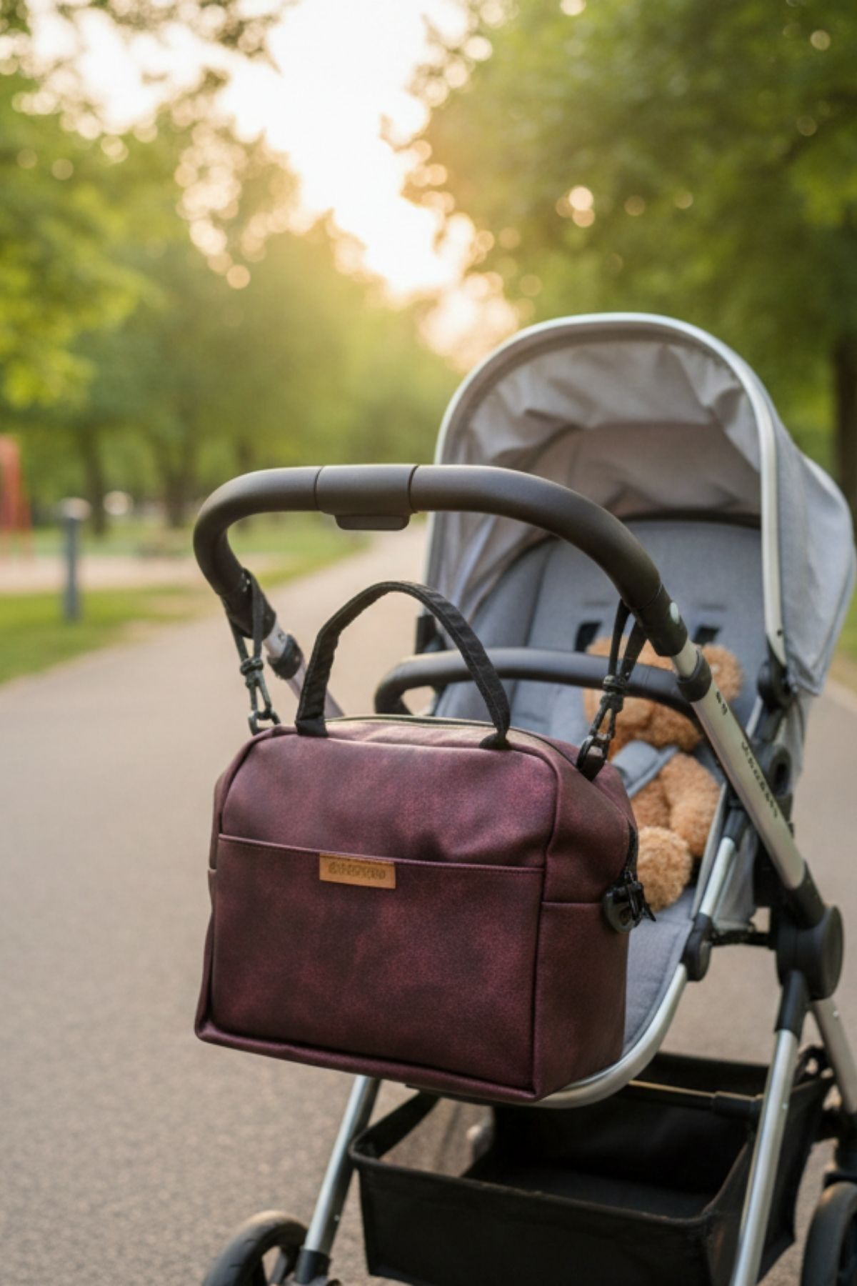 Bagimoo Isı Yalıtımlı Su Geçirmez Termal Çanta Yemek Taşıma Beslenme Çantası Askılı Kahve Suni Deri fotoğrafı 4 (önizleme)