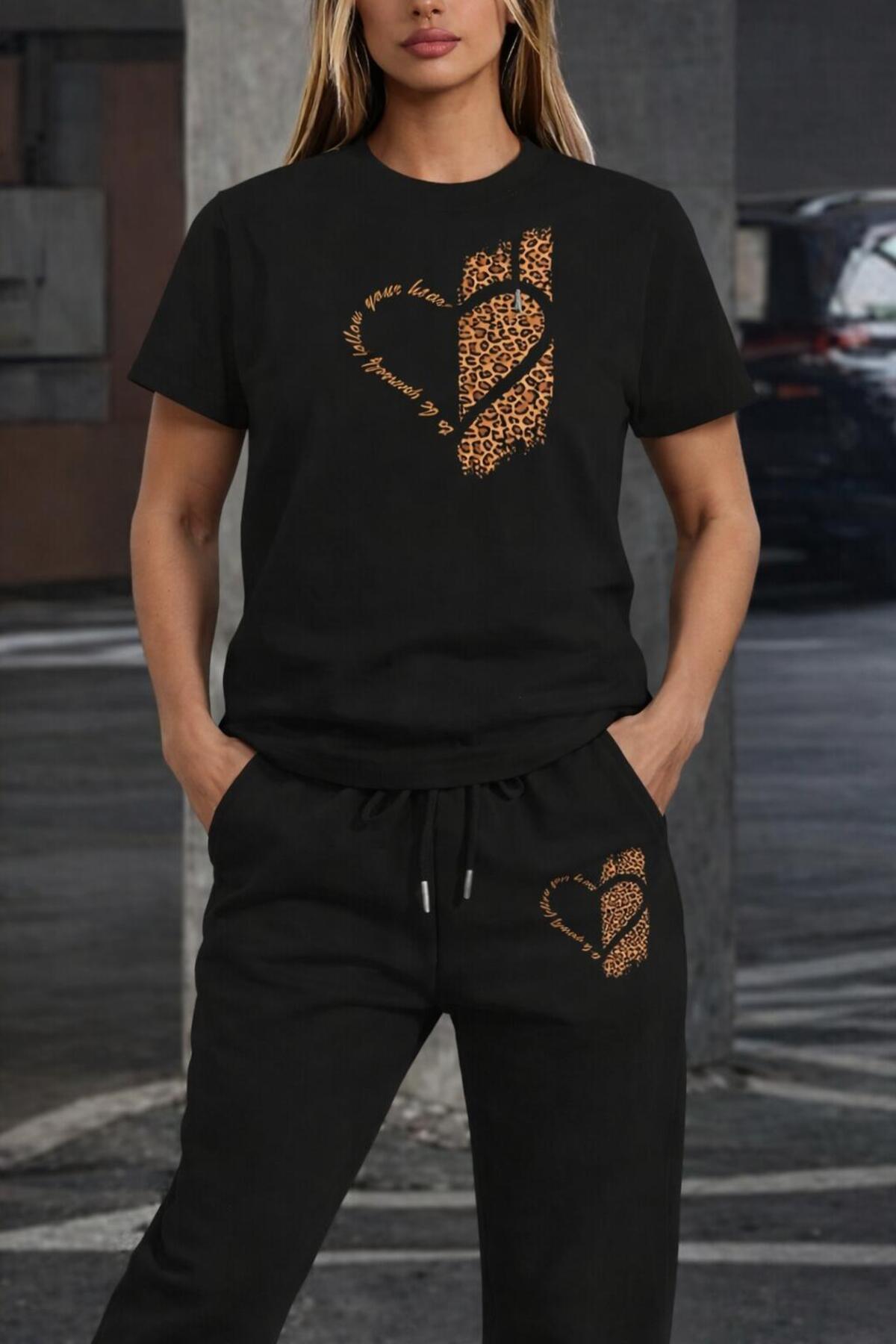 zeag ŽENSKI SET TRENERKE SA LEOPARDOVIM SRCEVIM IŠTOM