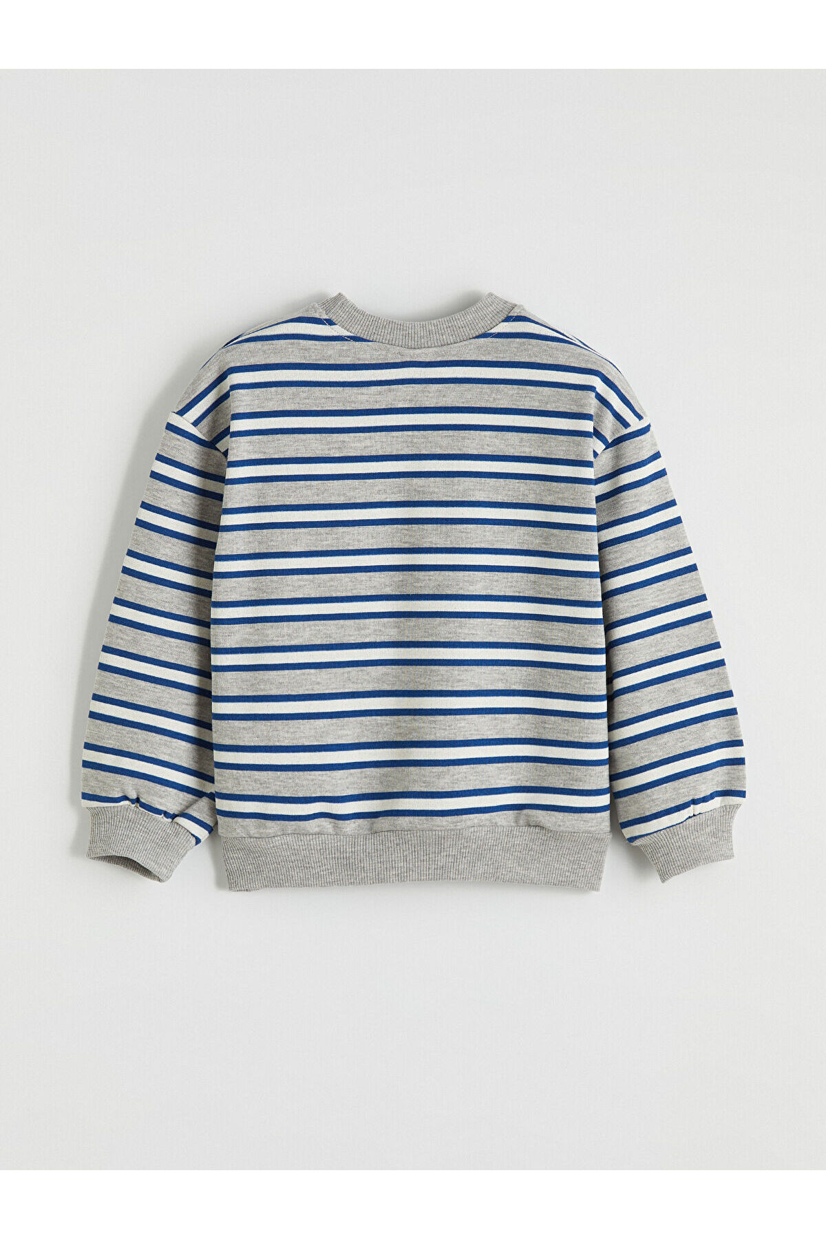 LC Waikiki Nevaa Collection Gri Bisiklet Yaka Çizgili Erkek Çocuk Sweatshirt fotoğrafı 4 (önizleme)