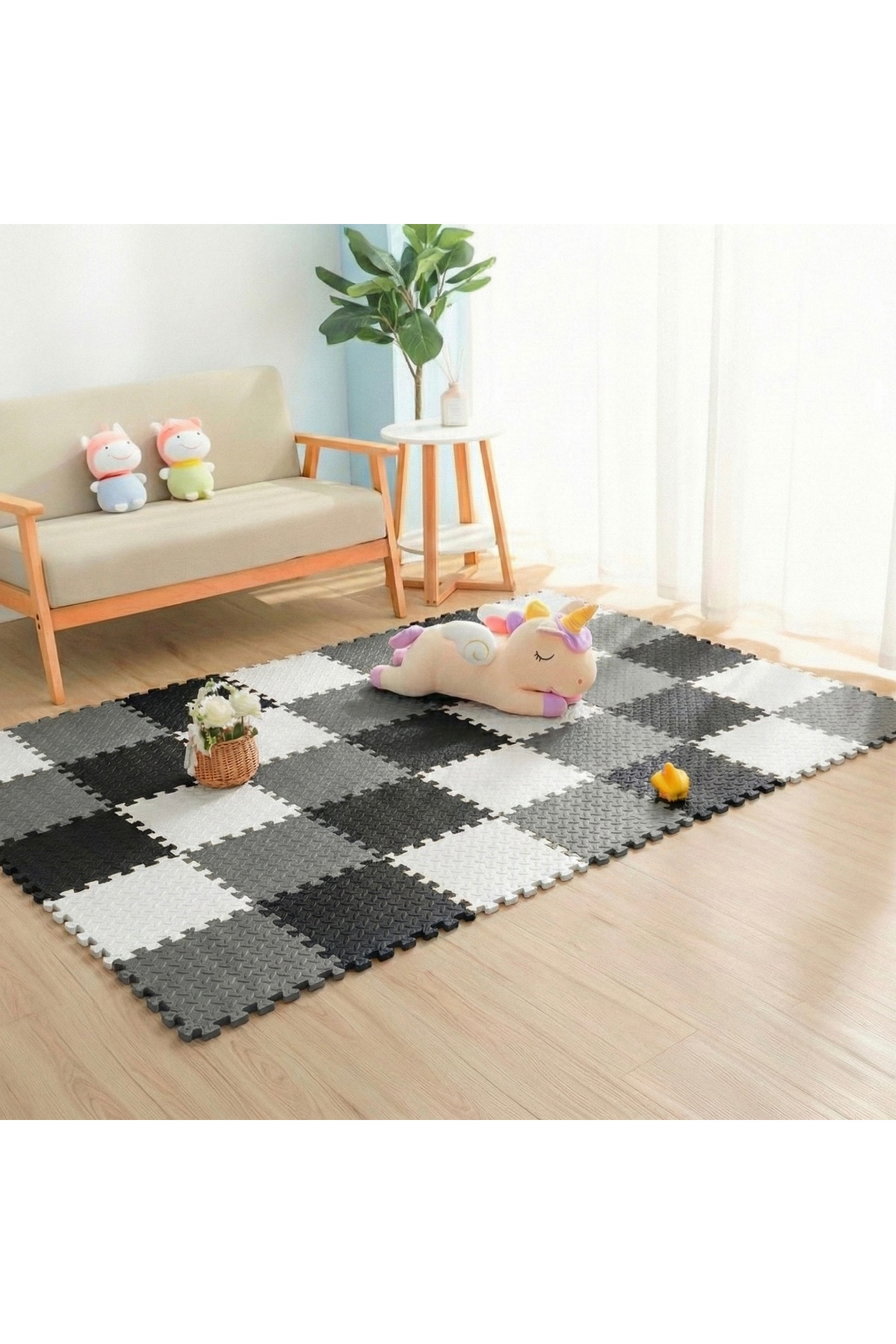 9 Piece Set 33x33 13mm Tatami 100x100 Installed Gaming Sports Carpet Cushion Puzzle Cushion Floor Covering