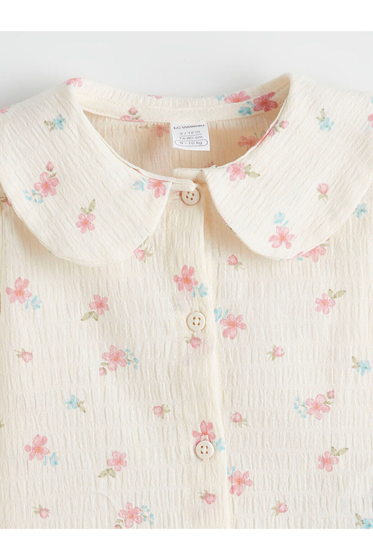 LC Waikiki Meral Collection Ekru Bebe Yaka Kız Çocuk Gömlek fotoğrafı 2 (önizleme)