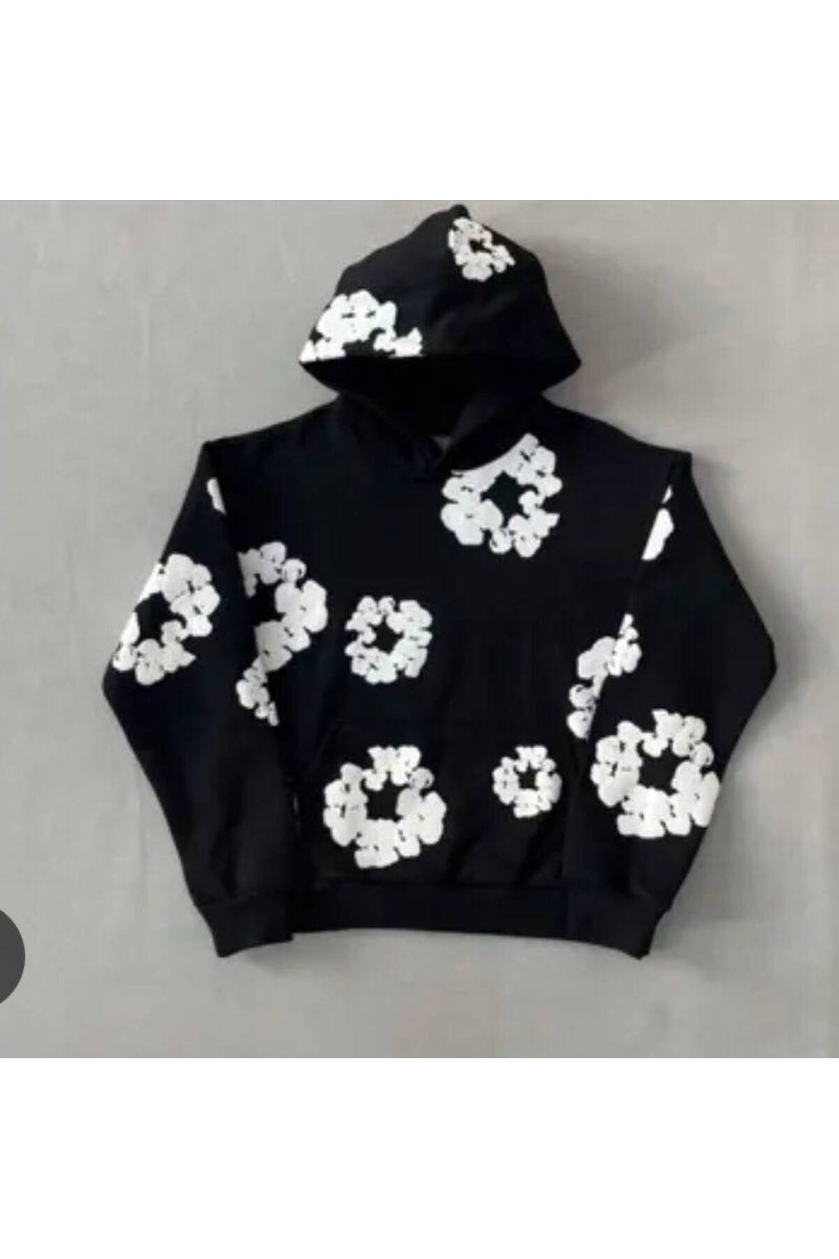 COZYWEAR Unisex Siyah Oversize Kapüşonlu Sweatshirt Premium