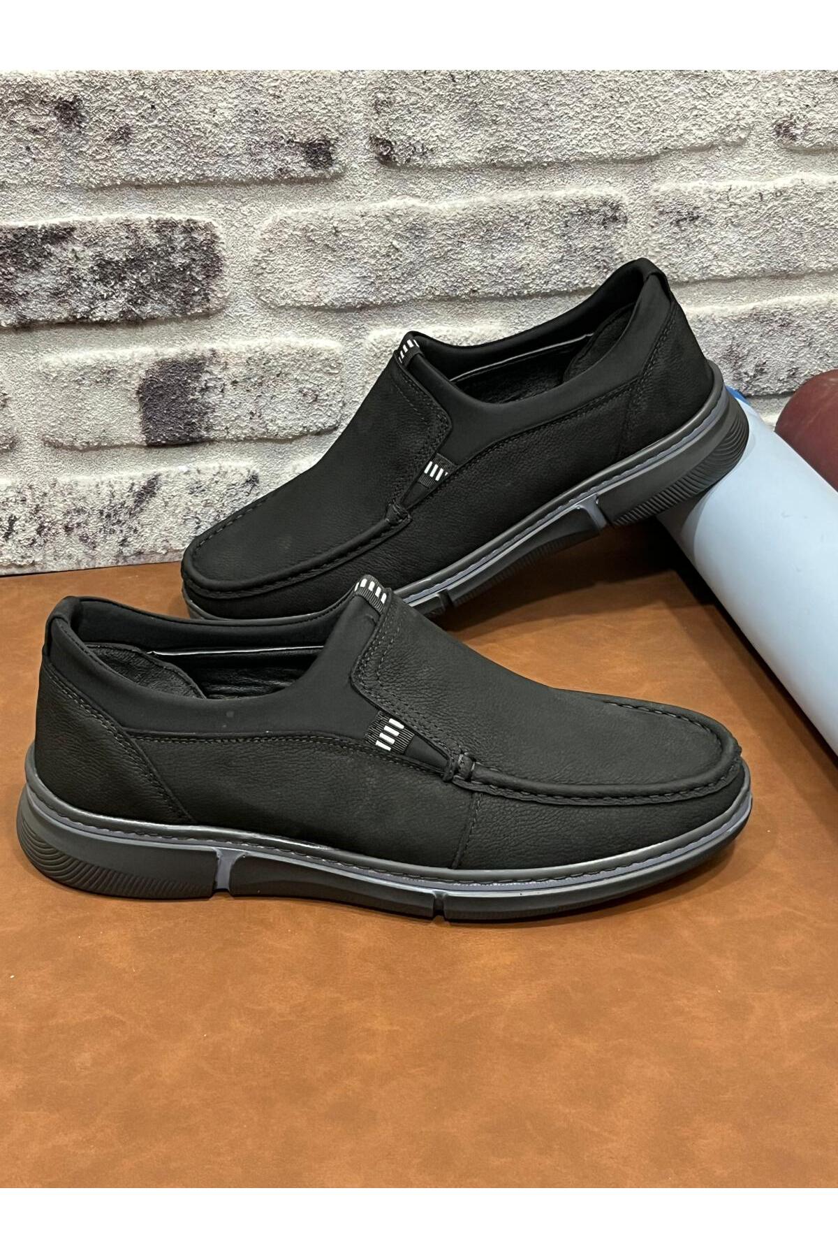 Derilax  Hakiki Nubuk Deri Büyük Numara 45-46-47 Baykara Hafif Yumuşak Erkek Ayakkabı