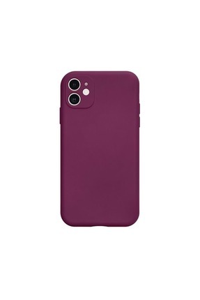 TRUVA IPHONE 11 Uyumlu Düz Renk Esnek Yumuşak Silikon Kılıf MOR
