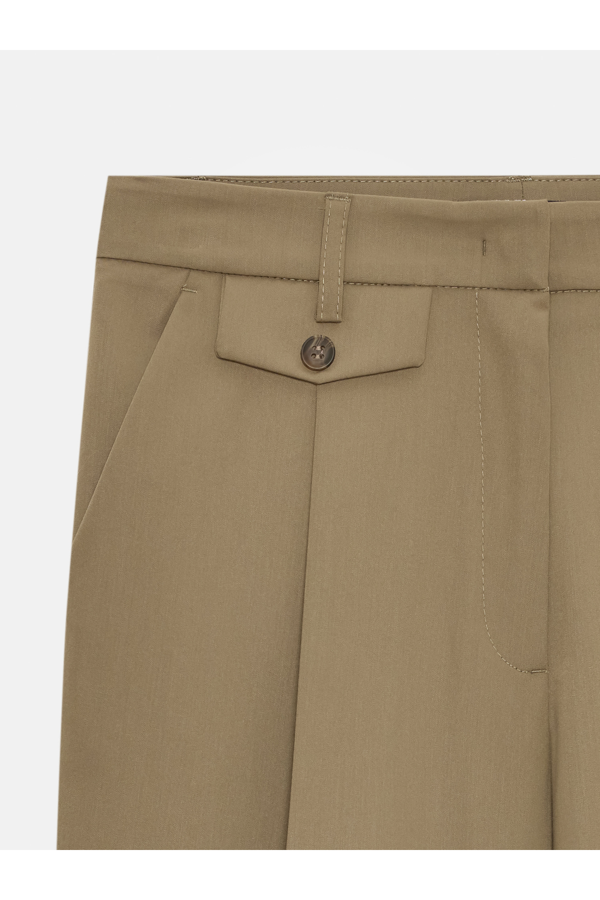 Dilvin  72251 Pensli Düz Paça Pantolon-Toprak - Görsel 7