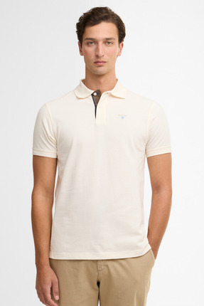 Barbour Tartan Pique Polo Yaka WH71 Whisper White/Classic