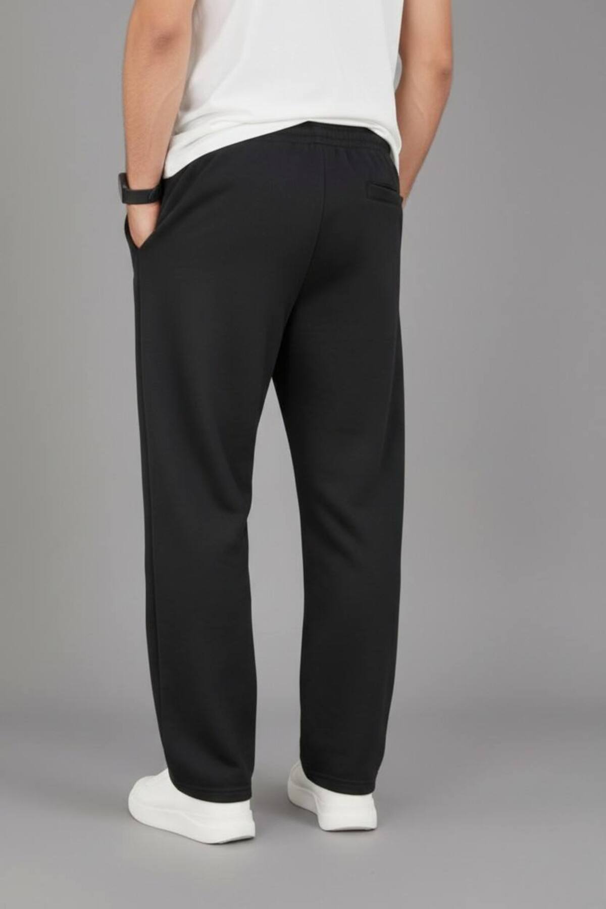 STOCX  3 İplik Şardonlu Baggy Fit Düz Paça Eşofman Altı - Görsel 3