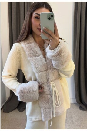 Esma moda tasarım Kürklü Triko Takım