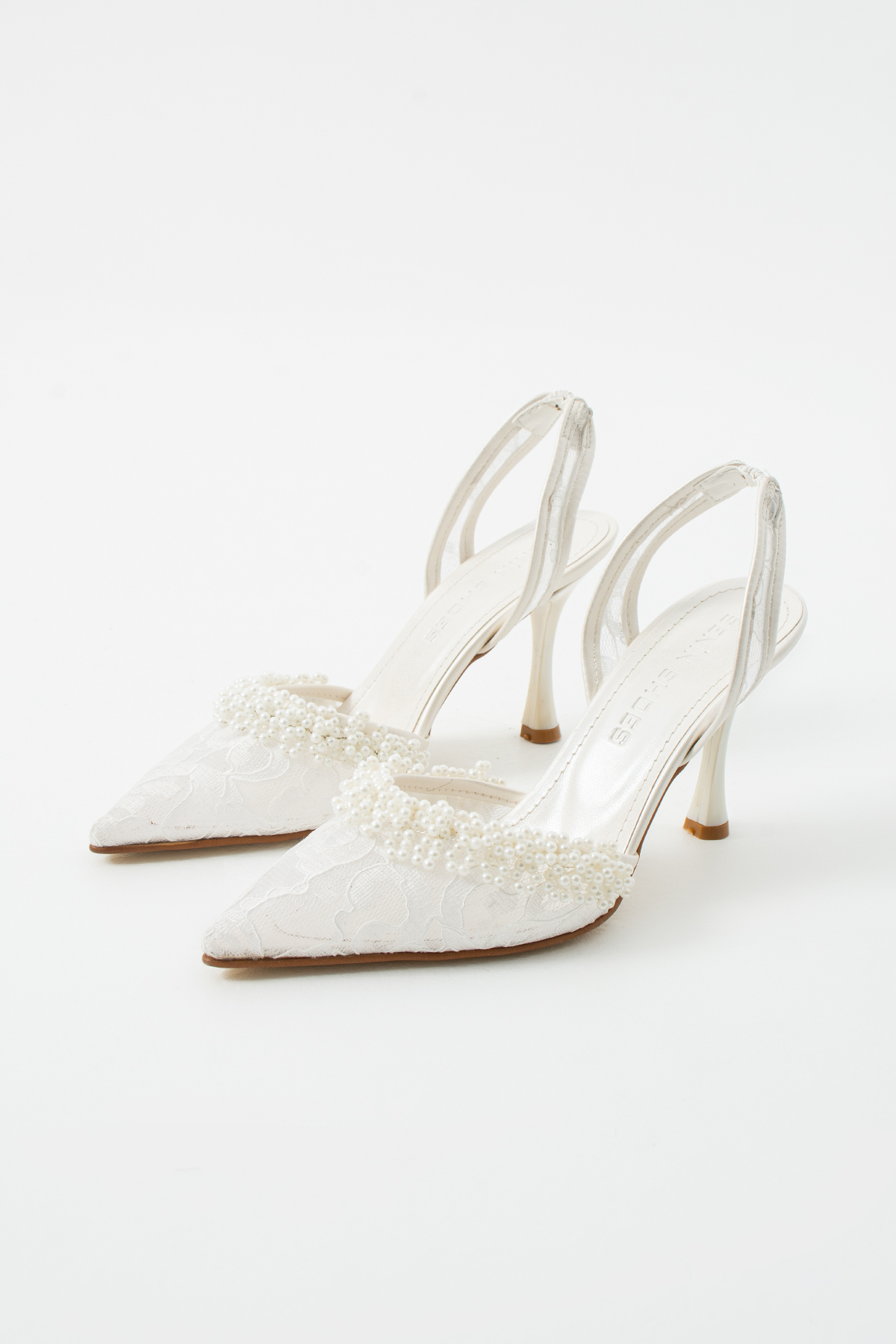 senin shoes NERİNA boncuk detaylı dantel abiye ayakkabısı görsel 3