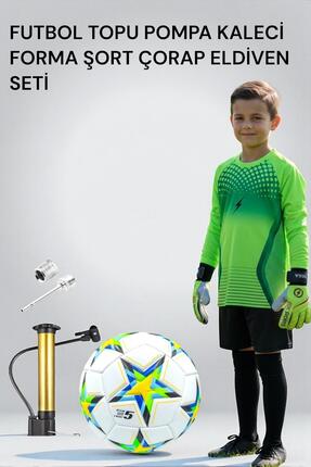 GK DEGAJ Çocuk Kaleci Eldiveni Sünger Destekli Çocuk Kaleci Forma Şort Çorap ...