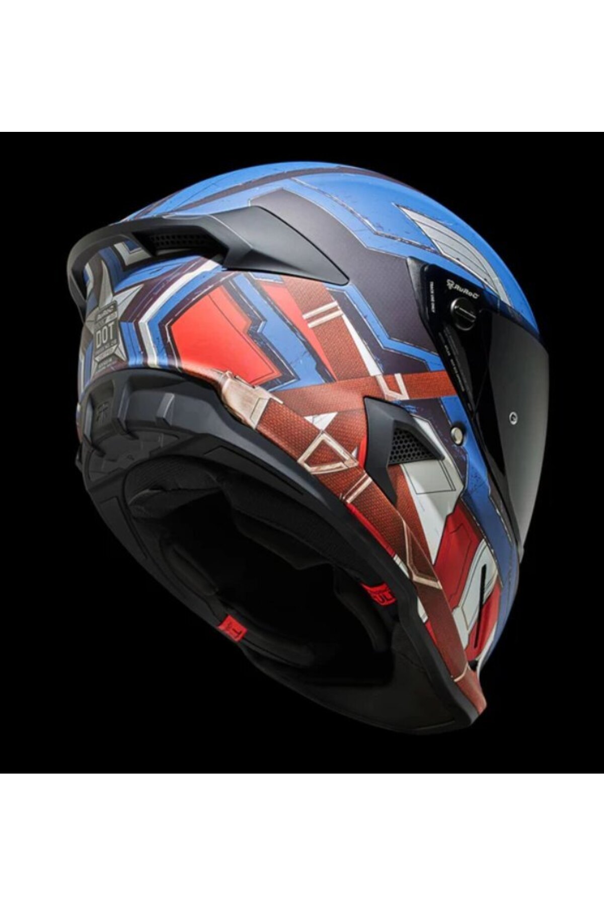 Ruroc Atlas 4.0 Marvel Captain America Full Face Motosiklet Kaskı