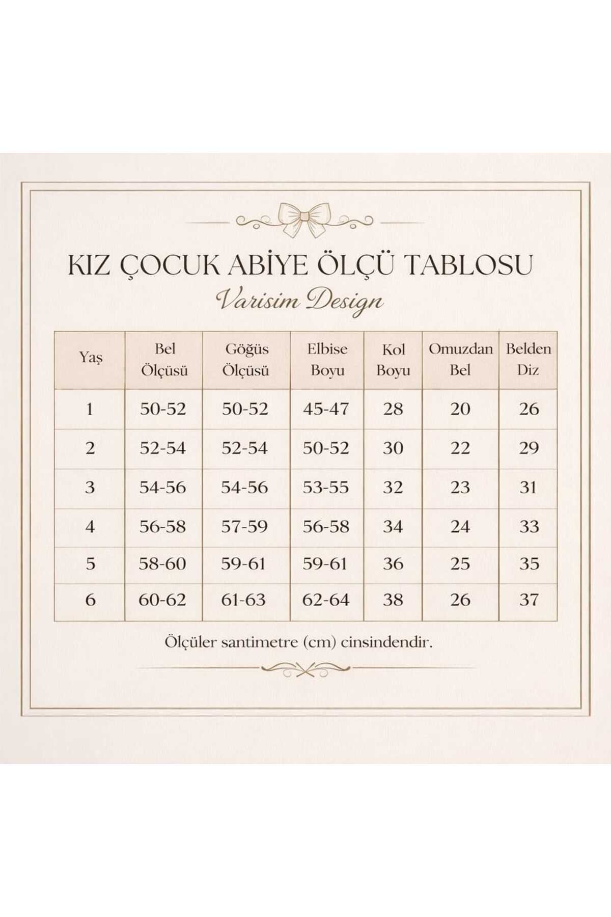 VARİSİM DESİGN  Kız Çocuk Elbisesi Toz Pembe Balon Kol Fiyonklu Tütü Prenses Doğum Günü Parti Elbisesi - Görsel 3