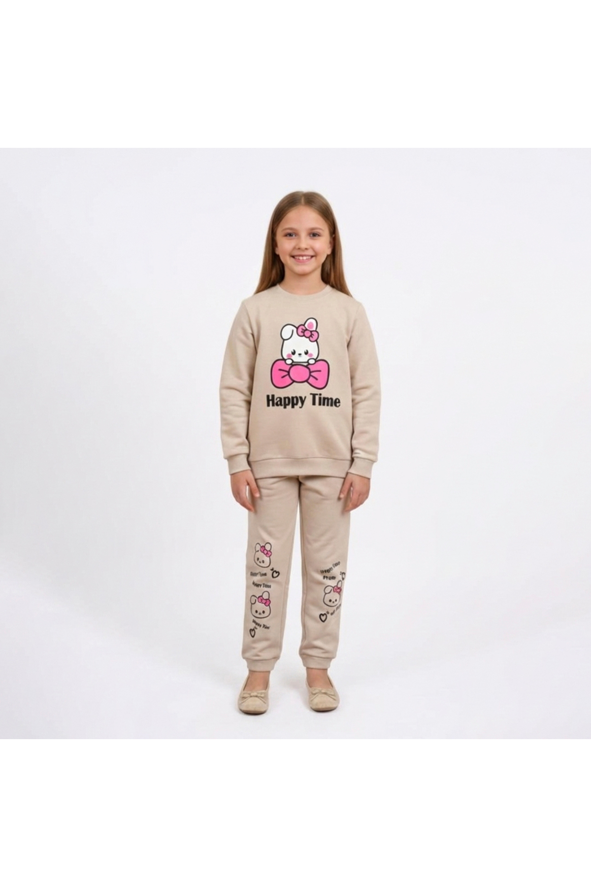 levanapajamas بيجاما بناتي شتوي “Happy Bunny Beige – Levana- ترينديول