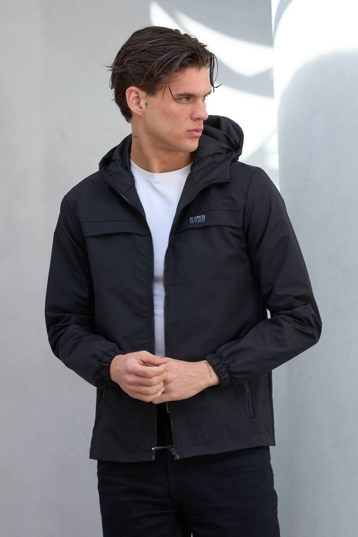 S&M CLOTHİNG  YENİ SEZON ERKEK SU & RÜZGAR GEÇİRMEZ YAĞMURLUK MEVSİMLİK CEKET - Görsel 3