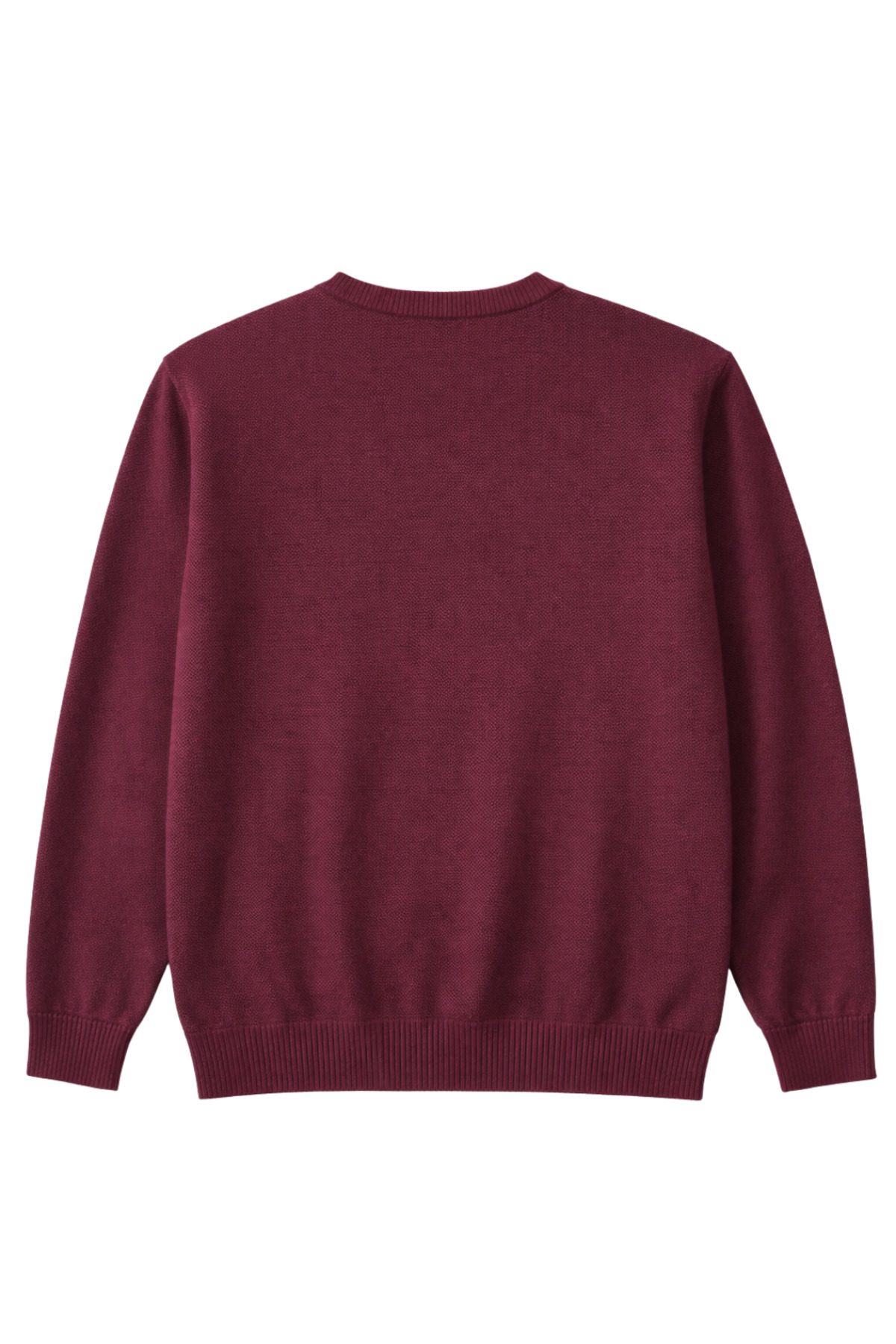BattalModa Erkek Büyük Beden Bordo Bisiklet Yaka Triko Kazak 5XL-6XL-7XL-8XL görsel 5