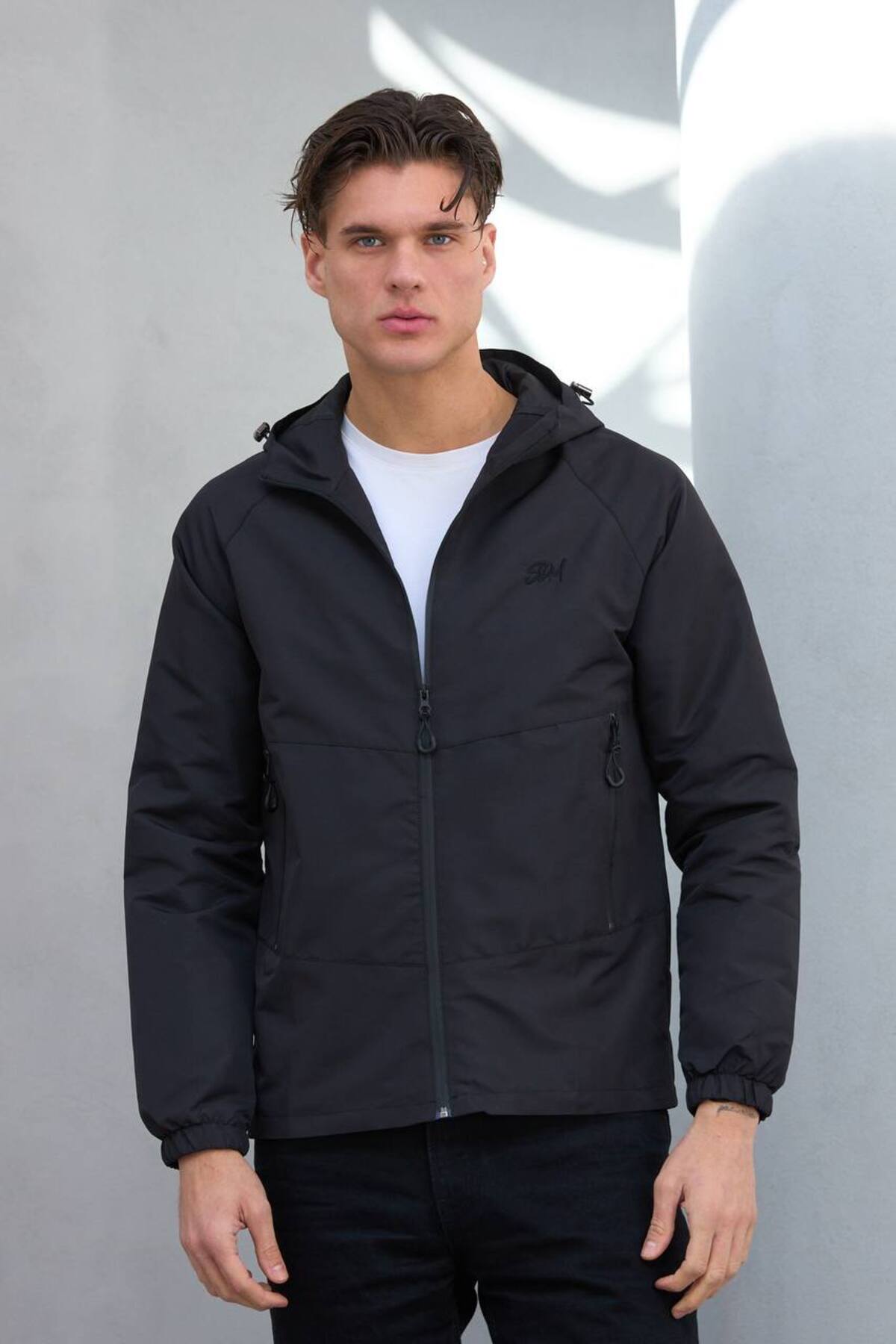 کاپشن فصلی بارانی ضد آب و بادگیر فصل جدید — مشکی SM RAINCOAT01-044044