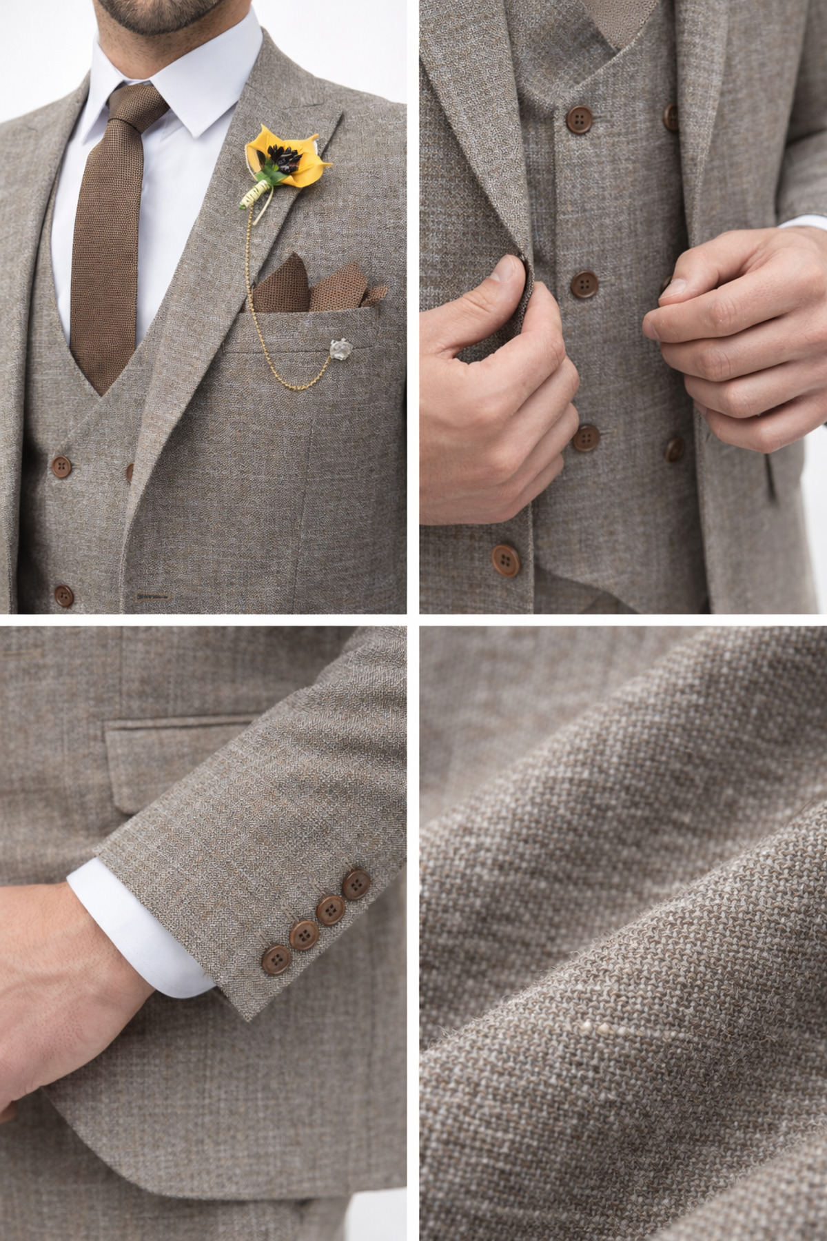 AtlasGiyim  Erkek İtalyan Kesim Yelekli Takım Elbise (2026) - Görsel 4