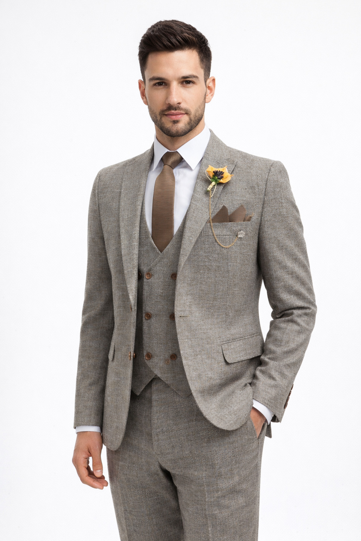AtlasGiyim  Erkek İtalyan Kesim Yelekli Takım Elbise (2026) - Görsel 2