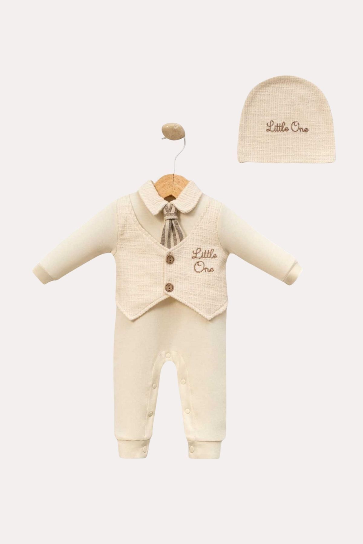 Minytrendy Erkek Bebek %100 Pamuk Konsept Yelekli Yenidoğan Tulum Mevlüt Kıyafeti Bayramlık Takım fotoğrafı 5 (önizleme)